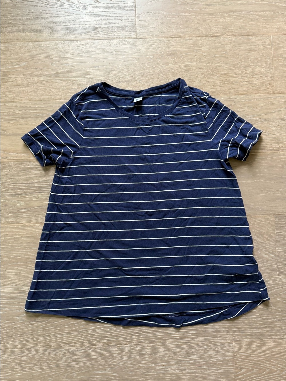 Striped Navy and White Short Sleeve Women's Tee
